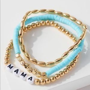 Mama Elastic Beaded Bracelet
